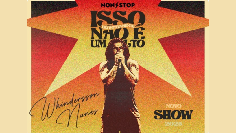 Humor, autenticidade e muita energia: Whindersson Nunes volta aos palcos com “Isso Definitivamente Não É Um Culto”, em produção da Non Stop.